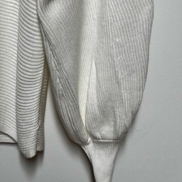 NWT Revolve 1.State Ribbed Balloon Sleeve Cotton Modal Blend Sweater Size L - Picture 7 of 9